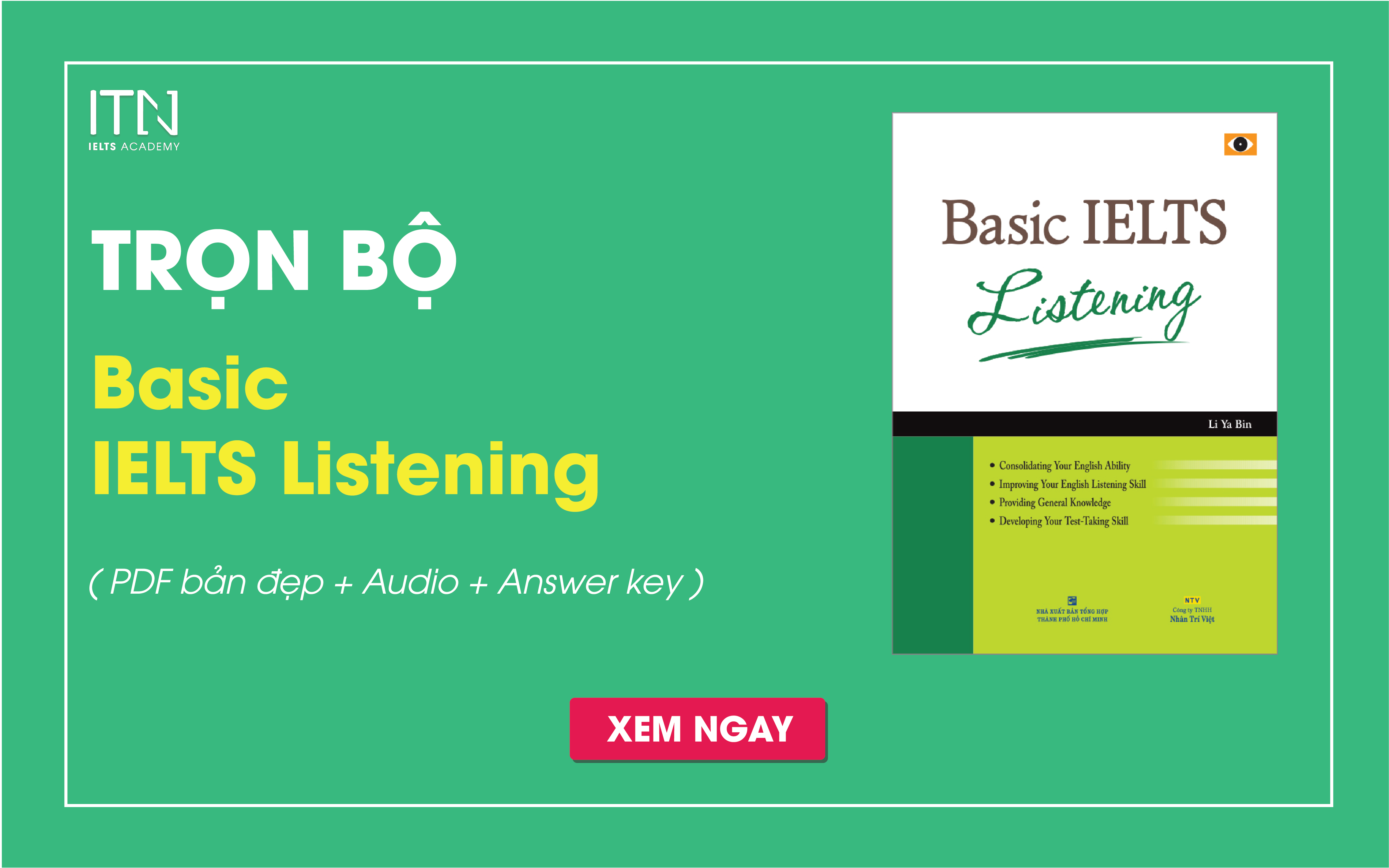 Download Basic IELTS Listening PDF Bản Đẹp + Audio + Answer key
