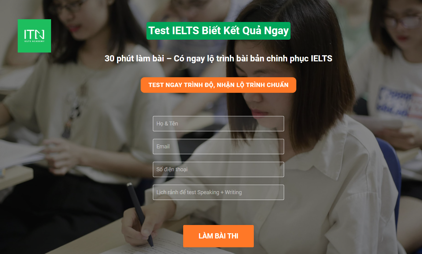 Test IELTS.net - IELTS Trang Nguyễn Nhận kết quả trong 50 phút