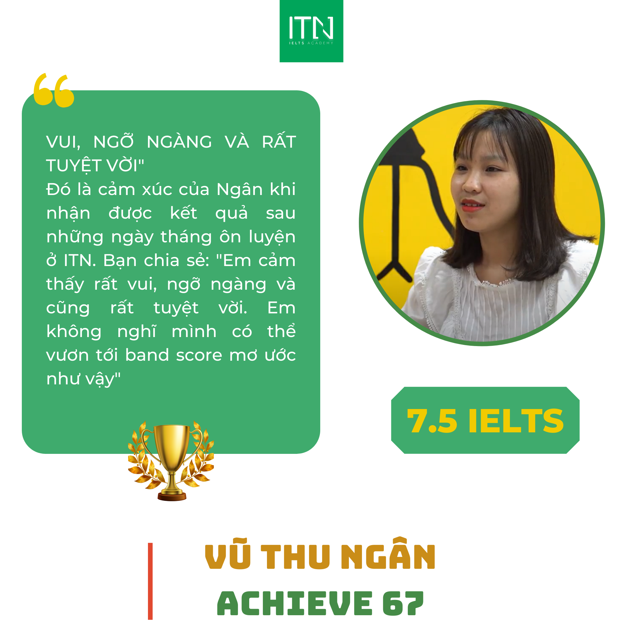 Vũ Thu Ngân - 7.5 IELTS Overall